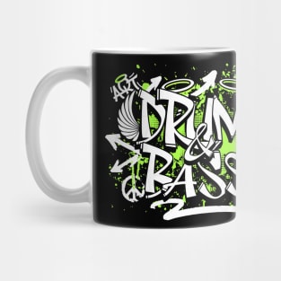 DRUM & BASS - Grafitti Steez (lime/black) Mug